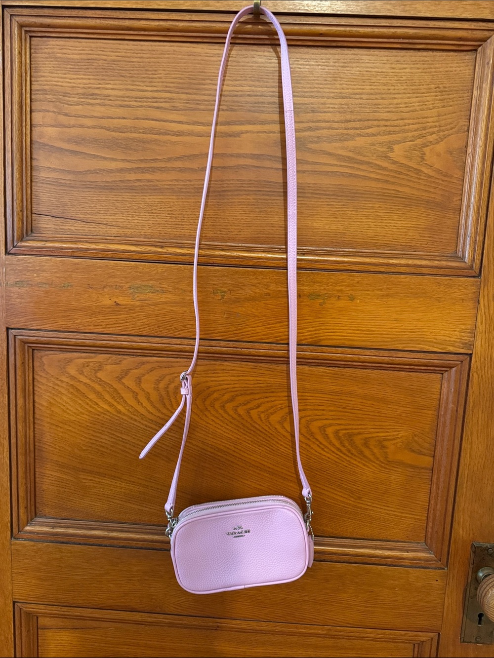 Coach Pink Pebbled Leather Crossbody Bag